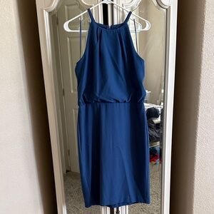 Banana Republic Navy Halter Midi Dress